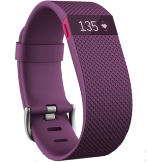 Fitbit Charge HR - Plum Large 