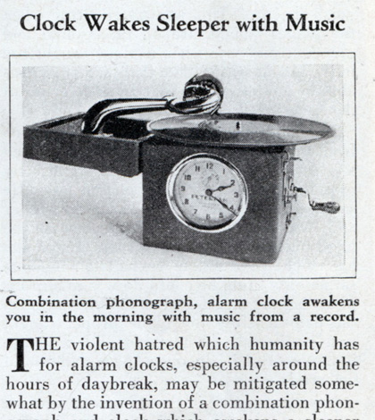 Wearables van weleer: de alarmklokplatenspeler (1931)
