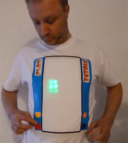 Bij dit T-shirt staat de 'T' voor 'Tetris'